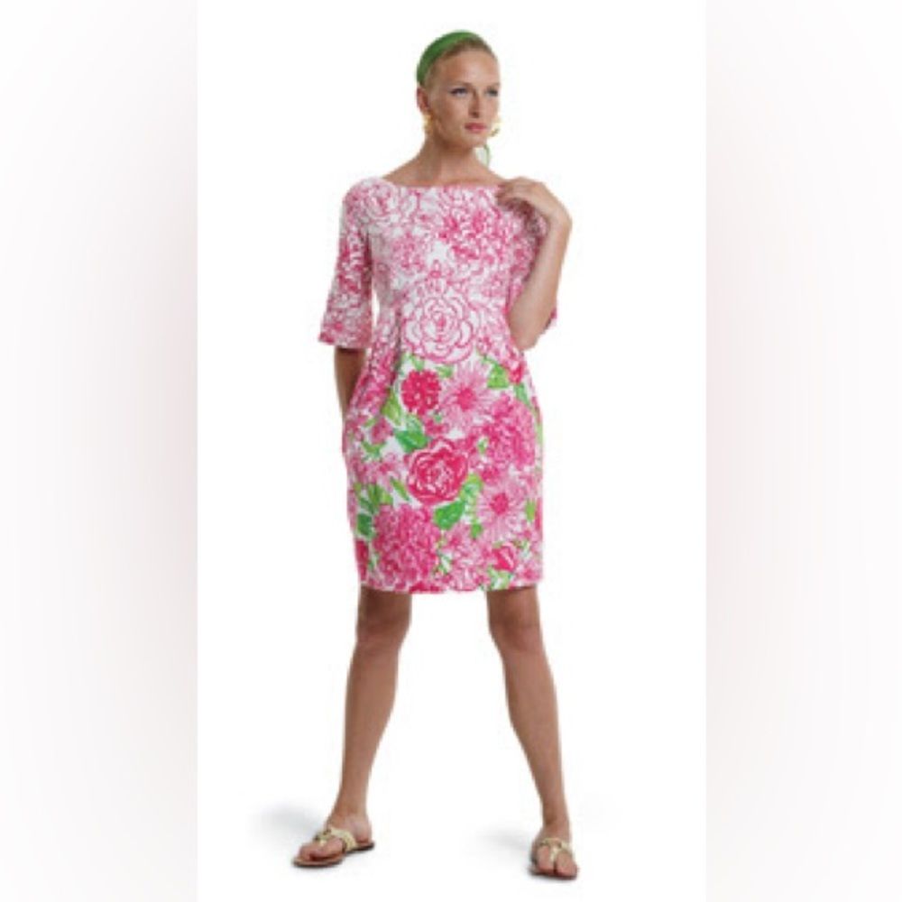 Lily Pulitzer Livie Floral Silk Blend Dress Size 0 Nwot